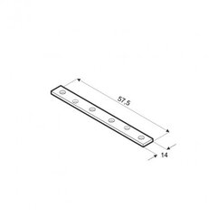 LW 60 Naelutusplaat 58x14x1,5 mm hind ja info | Kinnitusvahendid | kaup24.ee