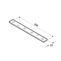 LW 300 Naelutusplaat 296x22x2,0 mm hind ja info | Kinnitusvahendid | kaup24.ee