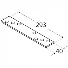 LG3 Naelutusplaat 293x40x5,0 mm цена и информация | Инструменты крепления | kaup24.ee