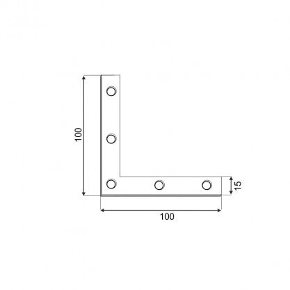 NA 100 Aknanurk 100x100x15x2,0 mm цена и информация | Kinnitusvahendid | kaup24.ee