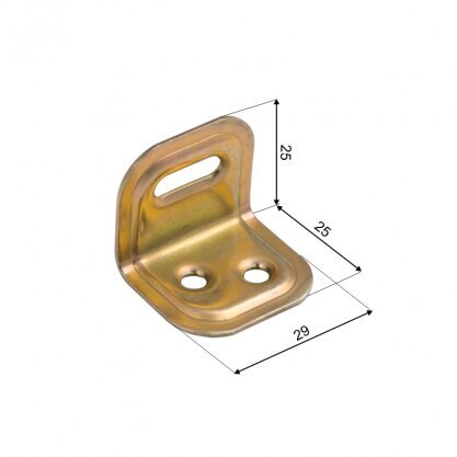 FKS1 Mööblinurk 25x25x29 hind ja info | Kinnitusvahendid | kaup24.ee