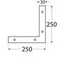 NA3 Aknanurk 250x250x30x3,0 mm hind ja info | Kinnitusvahendid | kaup24.ee