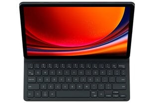 DX710UBE Book klaviatuuri ümbris Slim, sobib Samsung Galaxy Tab S9 / S9FE, must hind ja info | Tahvelarvuti kaaned ja kotid | kaup24.ee
