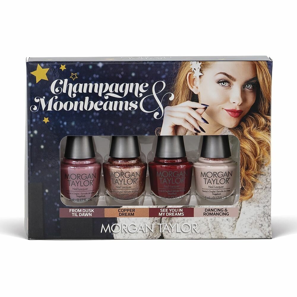 Küünelakkide komplekt Morgan Taylor Champagne & Moonbeams (4 tk) hind ja info | Küünelakid, küünetugevdajad | kaup24.ee