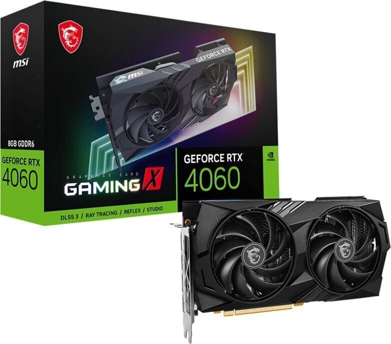 MSI GeForce RTX 4060 Gaming X RTX4060GAMX8G цена и информация | Videokaardid (GPU) | kaup24.ee