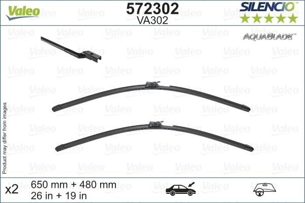 Kojamehed Valeo Silencio Aquablade 572302 hind ja info | Kojamehed | kaup24.ee