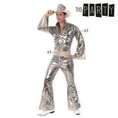 Маскарадный костюм для взрослых Disco, серебряный цена и информация | Карнавальные костюмы | kaup24.ee