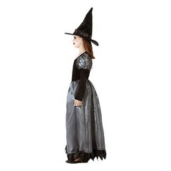 Маскарадные костюмы для детей 112209 Чёрный Серый (2 pcs) Ведьма цена и информация | Карнавальные костюмы | kaup24.ee