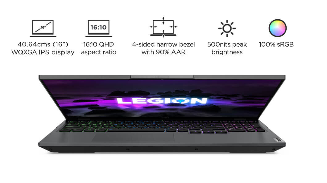 Lenovo 16" 2k 165Hz Legion 5 Pro Ryzen 7 5800H 16GB 1TB SSD RTX 3070 Winodws 10 16ACH6H цена и информация | Sülearvutid | kaup24.ee