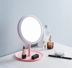 Peegel, 28 x 18 cm, roosa hind ja info | Meigikotid, lauapeeglid | kaup24.ee