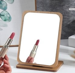 Зеркало, 22 x 14 см, светло-коричневое цена и информация | Косметички, косметические зеркала | kaup24.ee
