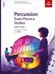 Percussion Exam Pieces & Studies, ABRSM Grade 1: Selected from the syllabus from 2020 цена и информация | Книги об искусстве | kaup24.ee