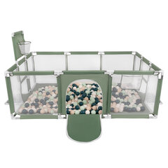 Selonis Игровой манеж Baby Big Playground With 400 Balls Playpen For Kids, Green:Dark Turquoise/Pastel Beige/White/Mint цена и информация | Игрушки для малышей | kaup24.ee