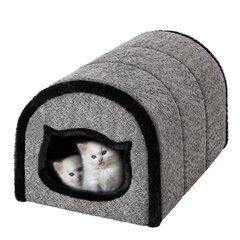 Лежак-домик Doggy, разные размеры, серый цена и информация | Лежаки, домики | kaup24.ee