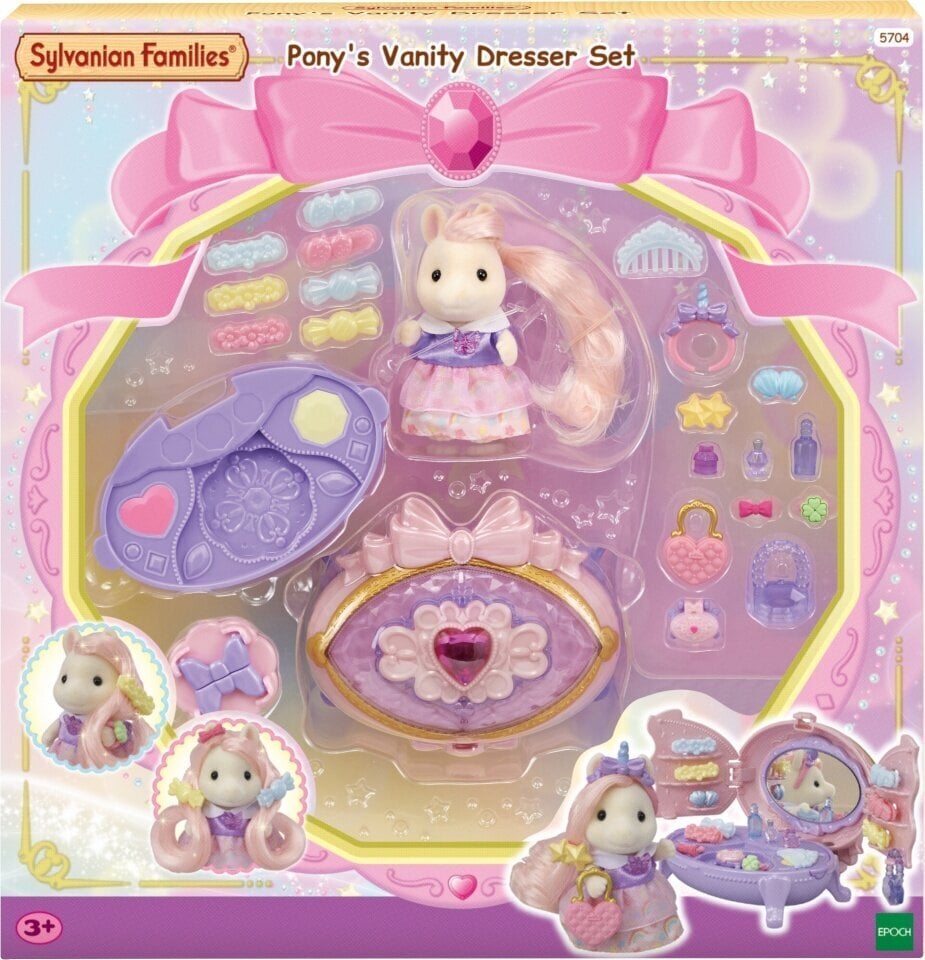 Mänguasjakomplekt Sylvanian Families Pony Vanity Dresser Set цена и информация | Tüdrukute mänguasjad | kaup24.ee