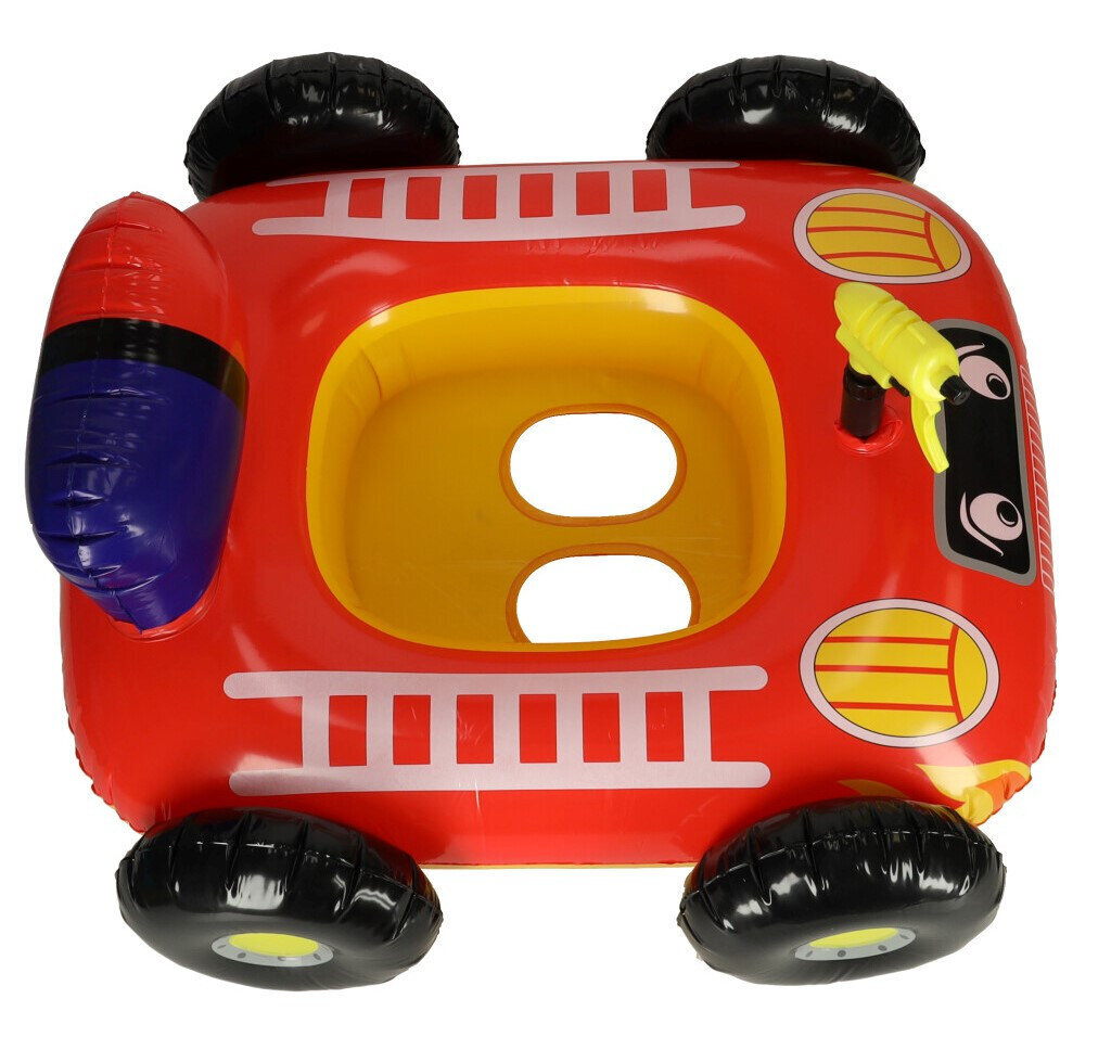 Beebi ujumisrõngas jalaaukudega tuletõrjeauto kujuline + veeprits hind ja info | Täispuhutavad veemänguasjad ja ujumistarbed | kaup24.ee