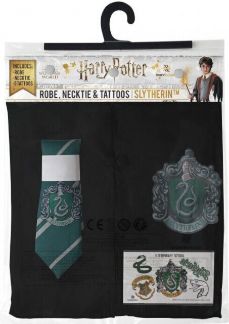 Võluri rüü Harry Potter Slytherin, XS цена и информация | Karnevali kostüümid | kaup24.ee