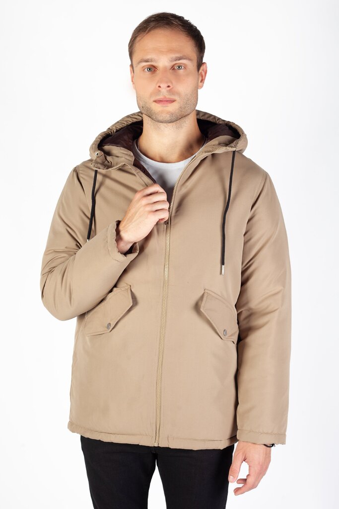 Meeste Talvejope Jack & Jones 12236010ELMWOOD, beež hind ja info | Meeste joped | kaup24.ee