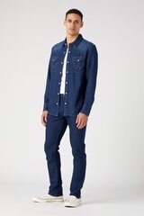 Джинсовая рубашка WRANGLER 112341088-XL, синяя цена и информация | Мужские рубашки | kaup24.ee