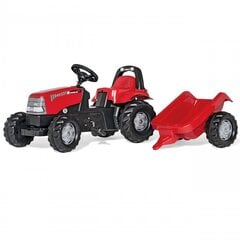 Pedaaliga traktor haagisega Rolly Toys (RolyKid), punane hind ja info | Jooksurattad | kaup24.ee