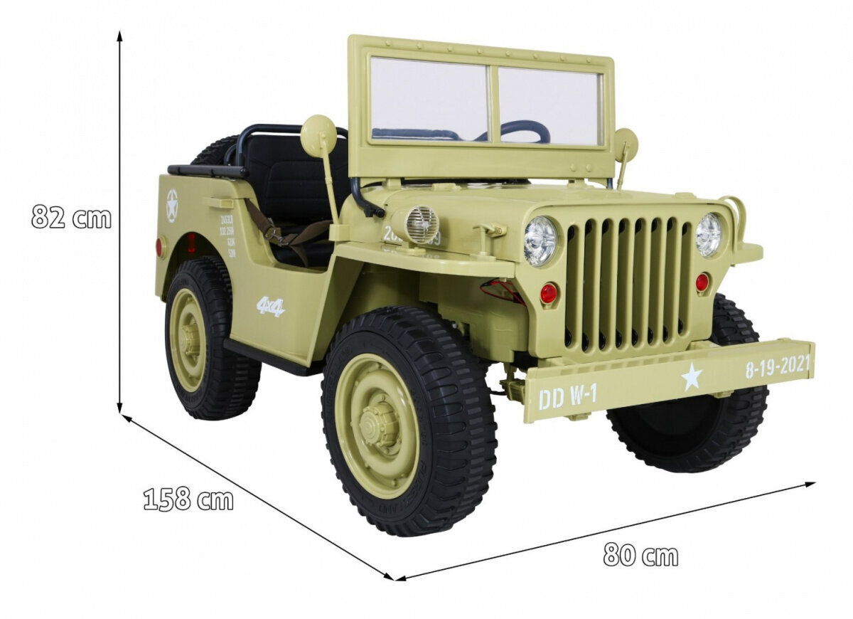 Kolmekordne elektriauto Retro 4x4 hind ja info | Laste elektriautod | kaup24.ee