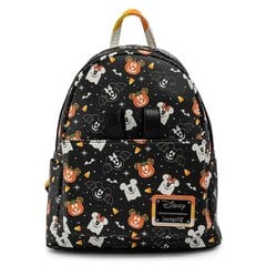 Loungefly Disney Mickey ja minnie õudne Halloween seljakott + peavõru komplekt 27cm hind ja info | Spordikotid, seljakotid | kaup24.ee