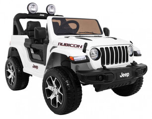 Двухместный электромобиль Jeep Wrangler Rubicon, белый цена и информация | Электромобили для детей | kaup24.ee