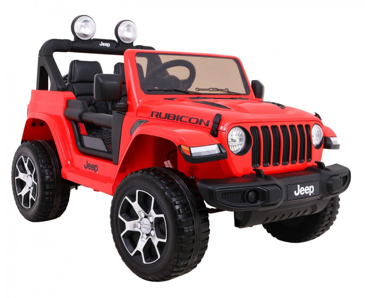Jeep Wrangler Rubicon elektriline kahekohaline, punane hind ja info | Laste elektriautod | kaup24.ee