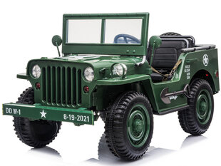 Jeep Willys piloot 3-kohaline sõjaline elektriline maastur цена и информация | Электромобили для детей | kaup24.ee