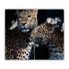 Tulup Lõikelaud Kaks leopardi, 2x30x52 cm hind ja info | Lõikelauad | kaup24.ee