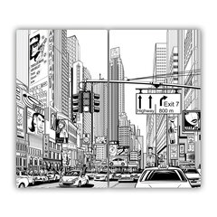 Tulup Lõikelaud New Yorgi tänav, 2x30x52 cm цена и информация | Разделочная доска | kaup24.ee