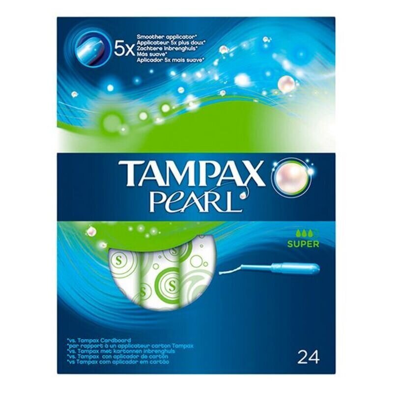 Tampoonid Pearl Super Tampax, 24 tk hind ja info | Tampoonid, hügieenisidemed, menstruaalanumad | kaup24.ee