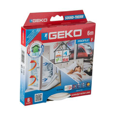 Уплотнительная лента Geko, белая, 6 м цена и информация | Изоляционный и уплотняющий упаковочный материал | kaup24.ee