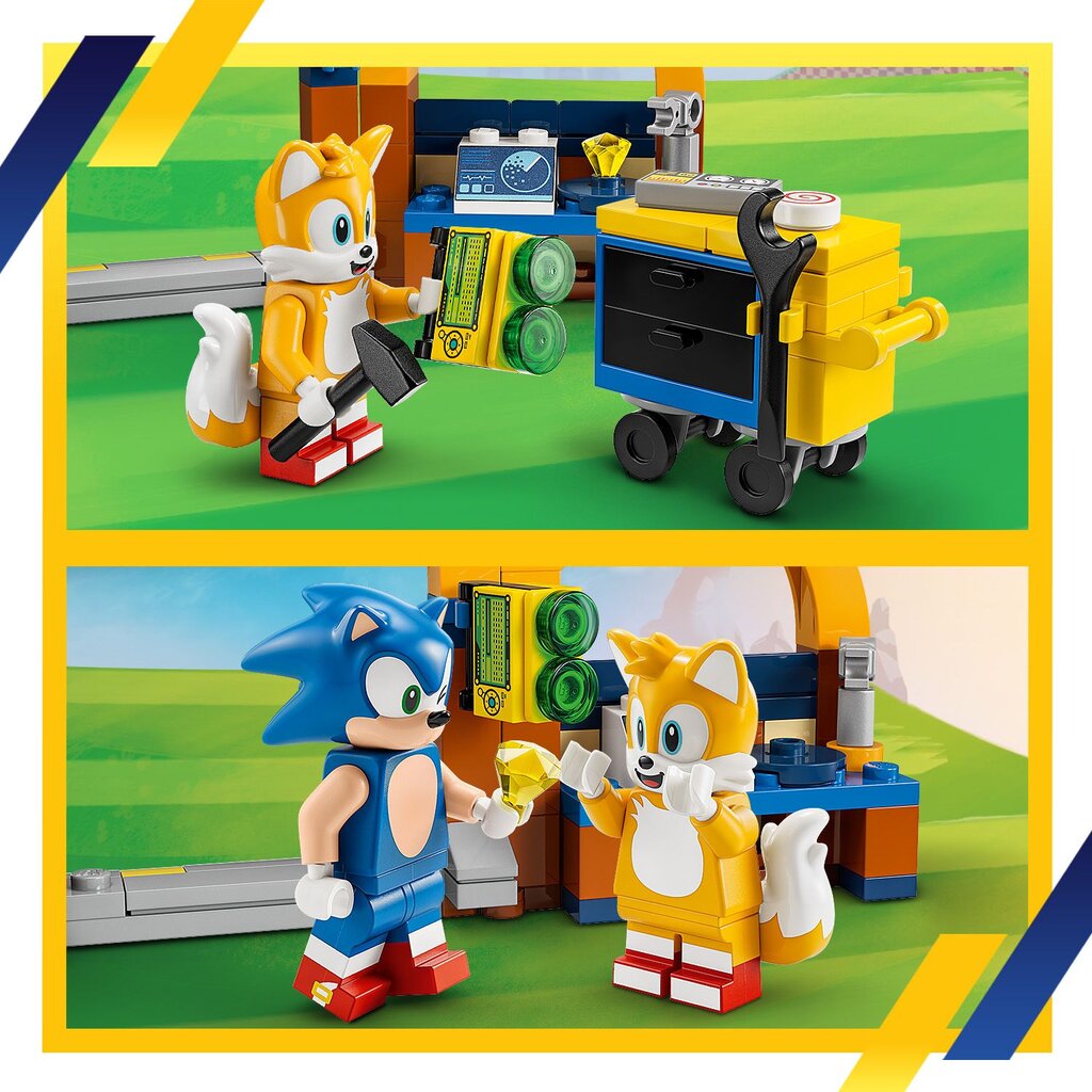 76991 LEGO® Sonic the Hedgehog™ Tails’ Workshop and Tornado Plane lennukikomplekt цена и информация | Klotsid ja konstruktorid | kaup24.ee