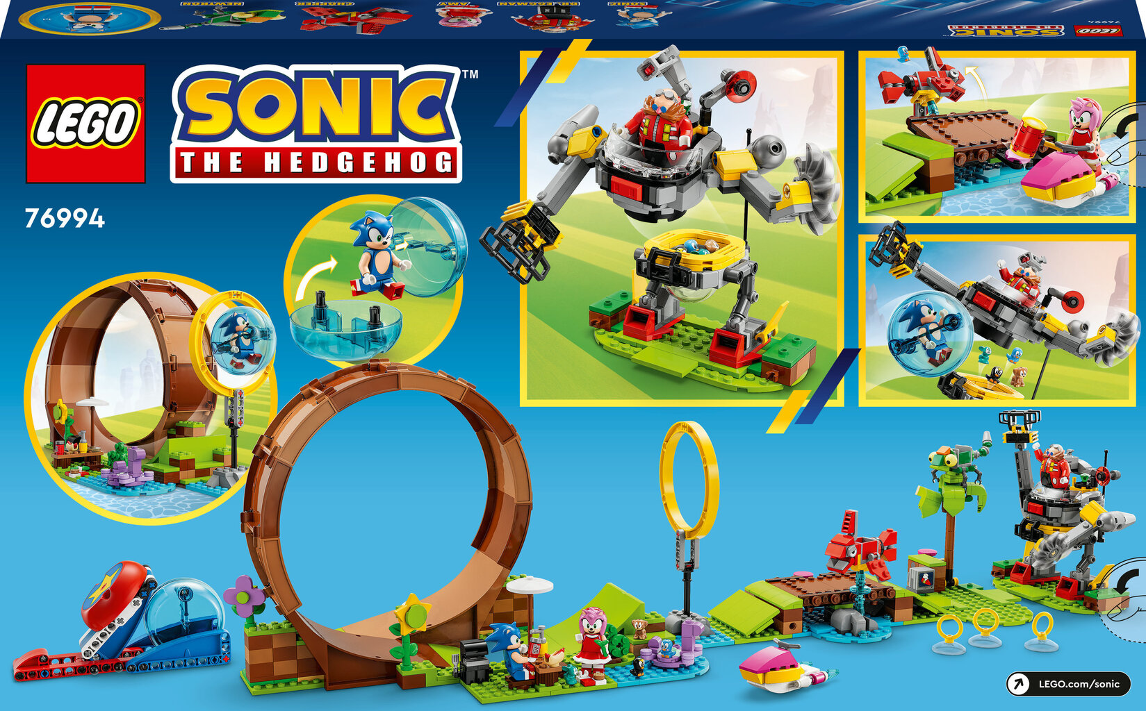 76994 LEGO® Sonic the Hedgehog Sonic Green Hill Zone Loop Challenge legokomplekt цена и информация | Klotsid ja konstruktorid | kaup24.ee