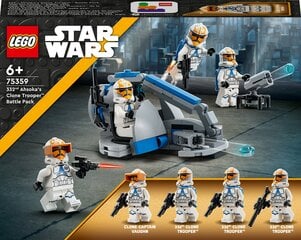 75359 LEGO® Star Wars Боевой набор солдат-клонов роты Асоки 332 цена и информация | Конструкторы и кубики | kaup24.ee