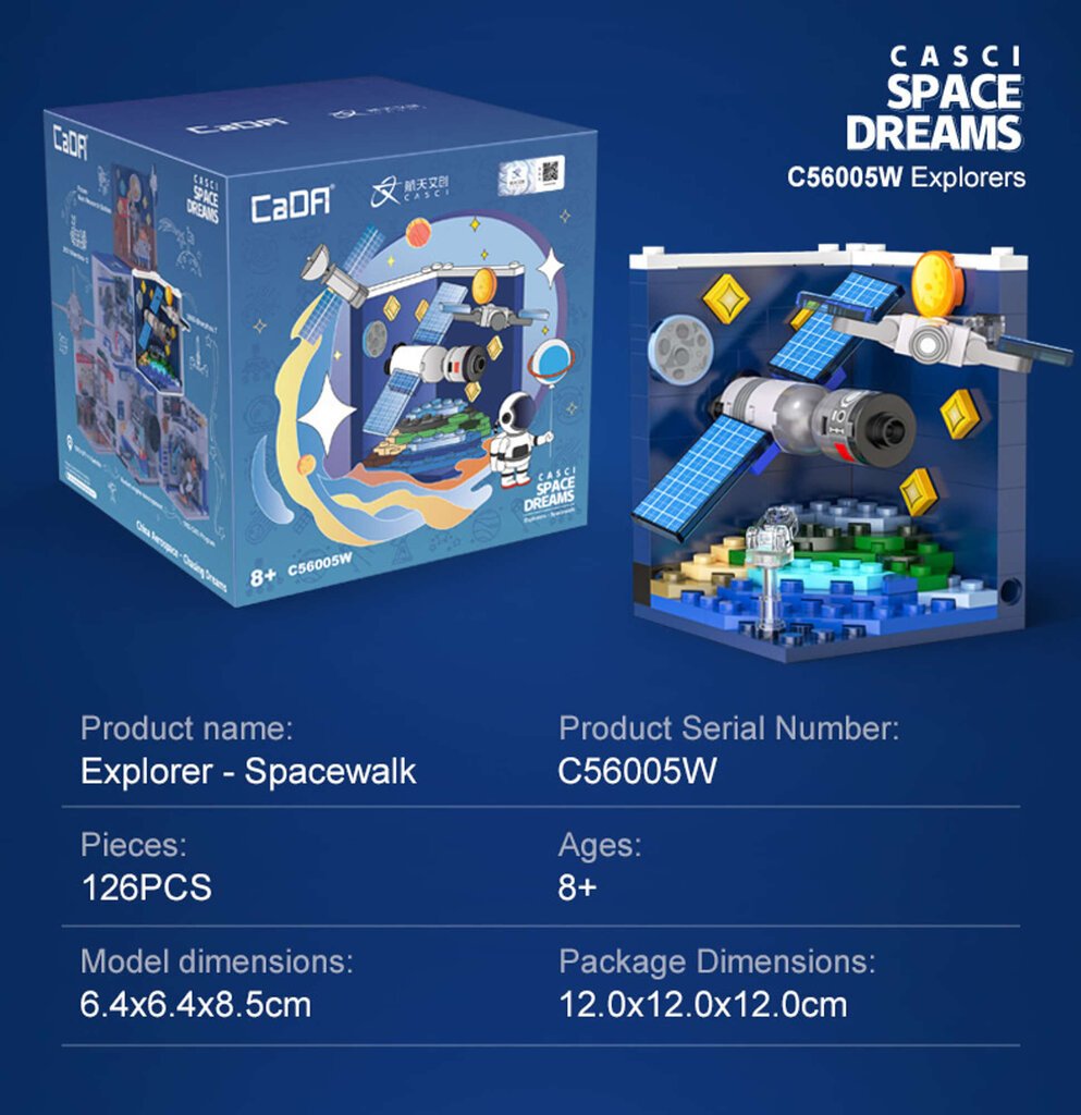 Konstruktor CaDa Casci Space Dreams kosmoselaev Shenzhou 7, 126 d. hind ja info | Klotsid ja konstruktorid | kaup24.ee