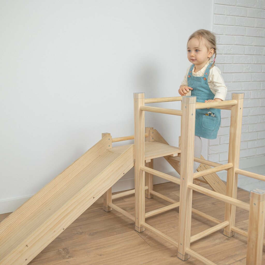 Puidust mänguväljak Montessori KiddyMoon, valge hind ja info | Imikute mänguasjad | kaup24.ee