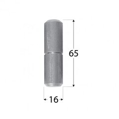 ZTK 16 Петля с шариком сварная 16×65 цена и информация | Дверные петли и другие принадлежности | kaup24.ee