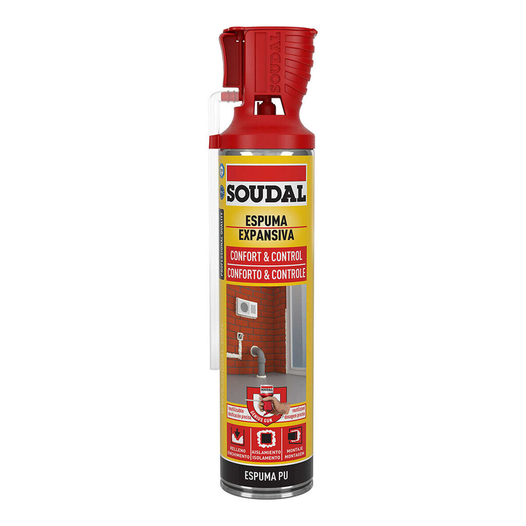 Vaht Soudal Confort & Control 123921 Polüuretaan 600 ml hind ja info | Isolatsiooni- ja tihendus pakkematerjal | kaup24.ee