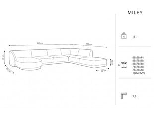Pehme nurgadiivan Micadoni Home Miley, hall цена и информация | Угловые диваны | kaup24.ee