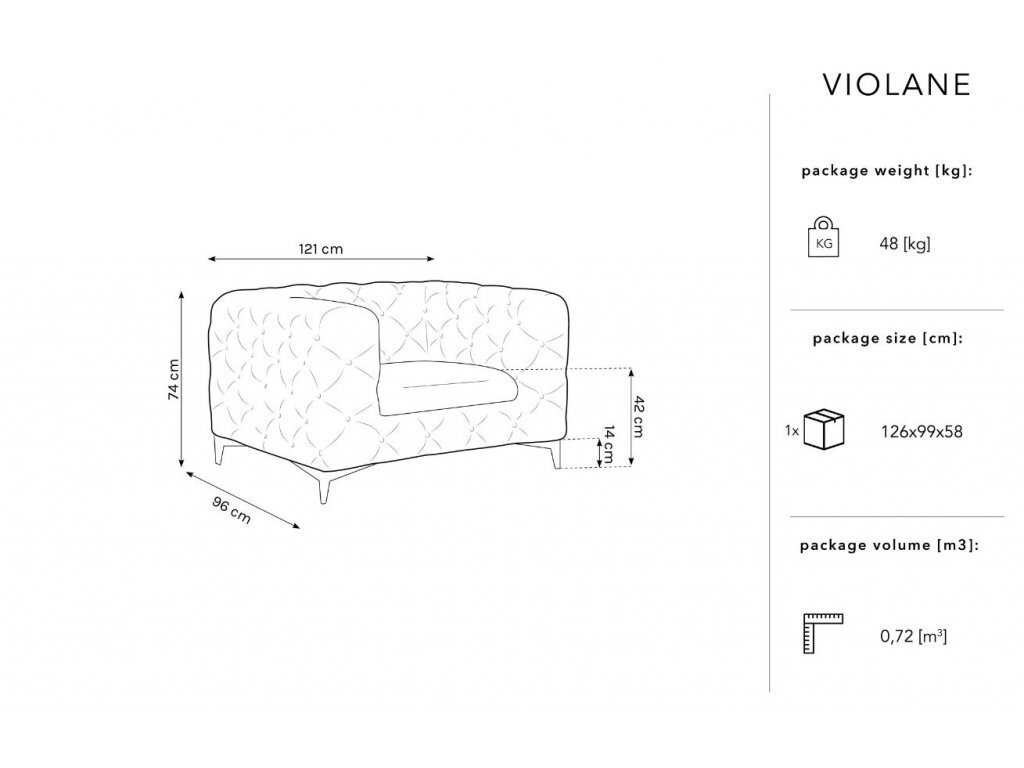 Tugitool Micadoni Home Violane, pruun цена и информация | Tugitoolid ja tugitoolvoodid | kaup24.ee