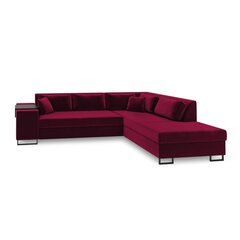Правосторонний угловой диван Velvet Dolomite XL, 277x220x74 см, красный цена и информация | Угловые диваны | kaup24.ee