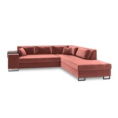 Правосторонний угловой диван Velvet Dolomite XL, 277x220x74 см, розовый цена и информация | Угловые диваны | kaup24.ee