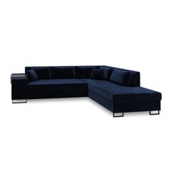 Правосторонний угловой диван Velvet Dolomite XL, 277x220x74 см, темно-синий цена и информация | Угловые диваны | kaup24.ee