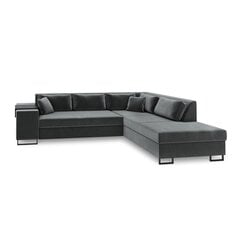 Правосторонний угловой диван Velvet Dolomite XL, 277x220x74 см, темно-серый цена и информация | Угловые диваны | kaup24.ee