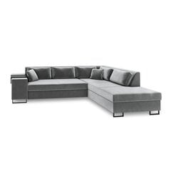 Правосторонний угловой диван Velvet Dolomite XL, 277x220x74 см, серый цена и информация | Угловые диваны | kaup24.ee