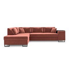 Левосторонний угловой диван Velvet Dolomite XL, 277x220x74 см, розовый цена и информация | Угловые диваны | kaup24.ee