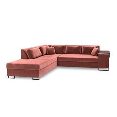 Левосторонний угловой диван Velvet Dolomite XL, 277x220x74 см, розовый цена и информация | Угловые диваны | kaup24.ee