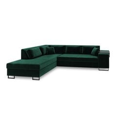 Левосторонний угловой диван Velvet Dolomite XL, 277x220x74 см, зеленый цена и информация | Угловые диваны | kaup24.ee